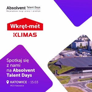 Klimas Wkręt-met zaprasza na targi pracy i praktyk Absolvent Talent Days (15.03.2022)